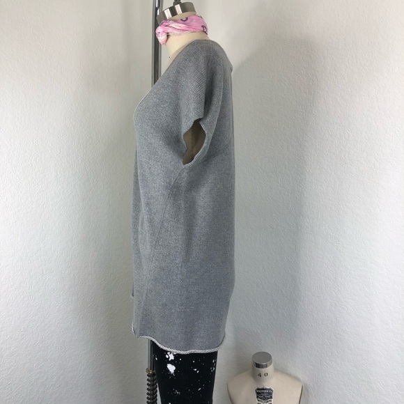 Duffy Cashmere Short Sleeve Rolled Blend Sweater - Picture 3 of 8